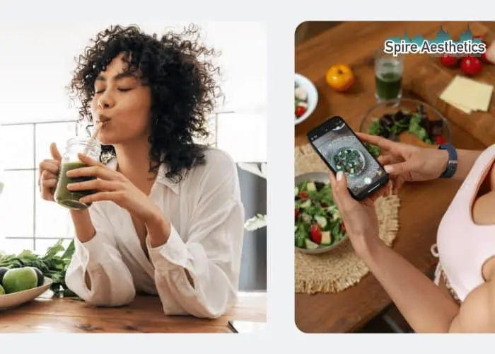 Image of woman looking into her diet and fat freezing Stanford le Hope to improve her health