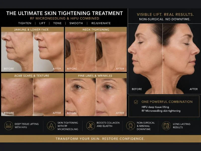 Results of combined treatment for the ultimate skin tightening treatment Stanford le Hope